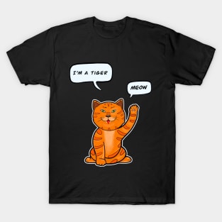 Cute Tiger 2022. Funny Cat says Meow T-Shirt